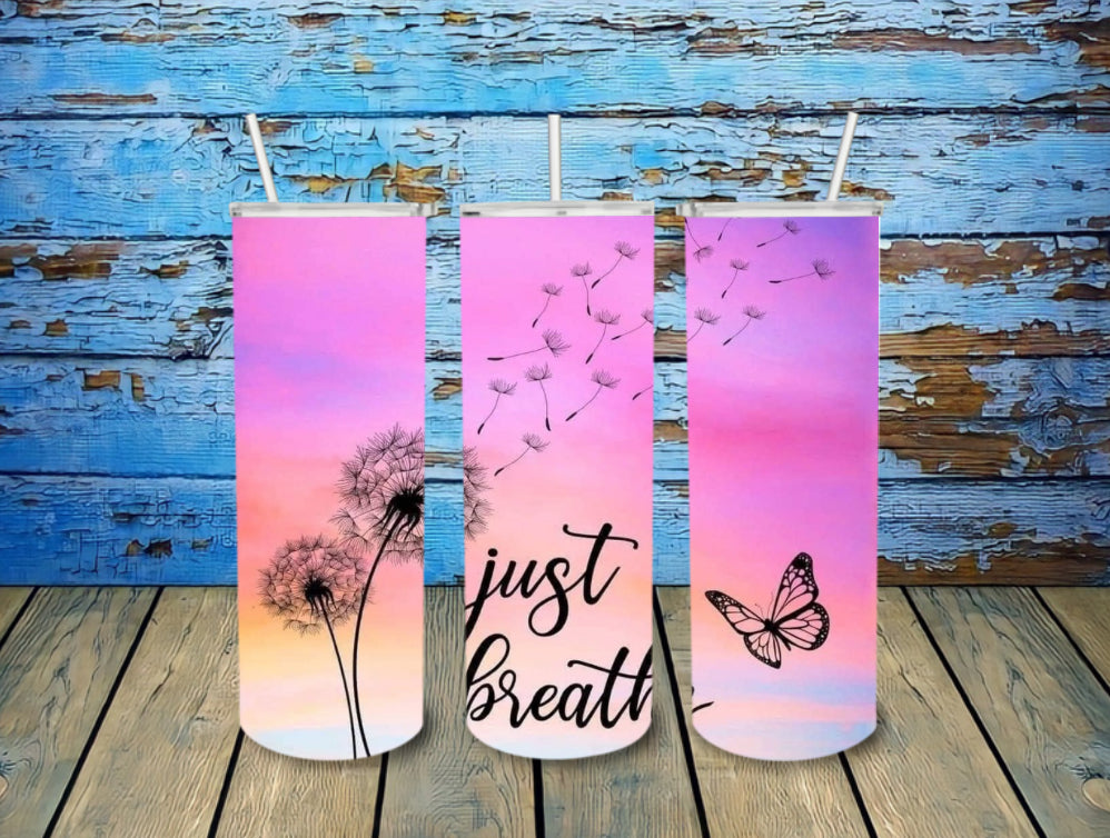 Just Breathe tumbler