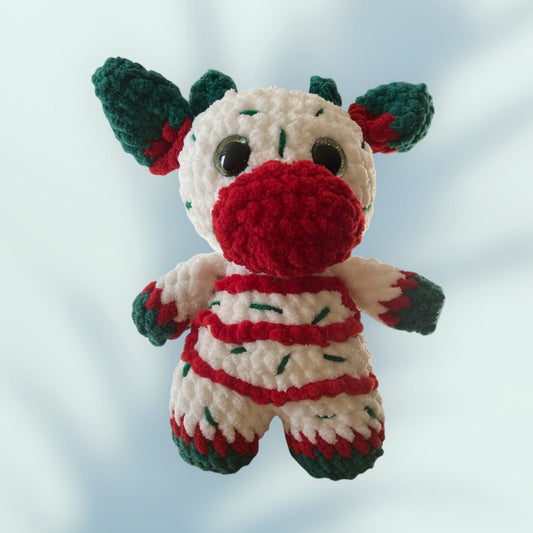 Christmas cake themed cow